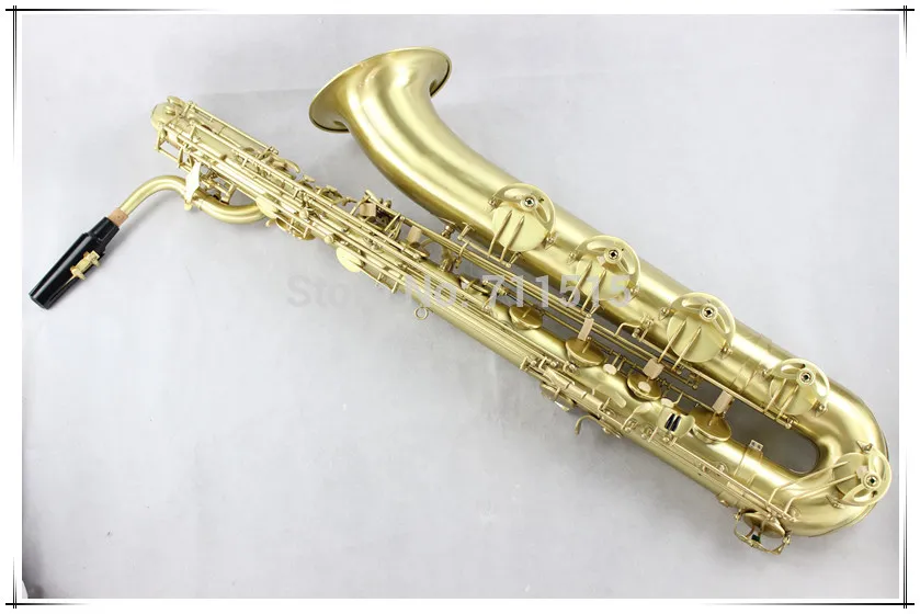 New Arrival MARGEWATE Baritone Saxophone Brass Body Matte Gold Plated Surface High Quality Musical Instrument With Case Mouthpiece