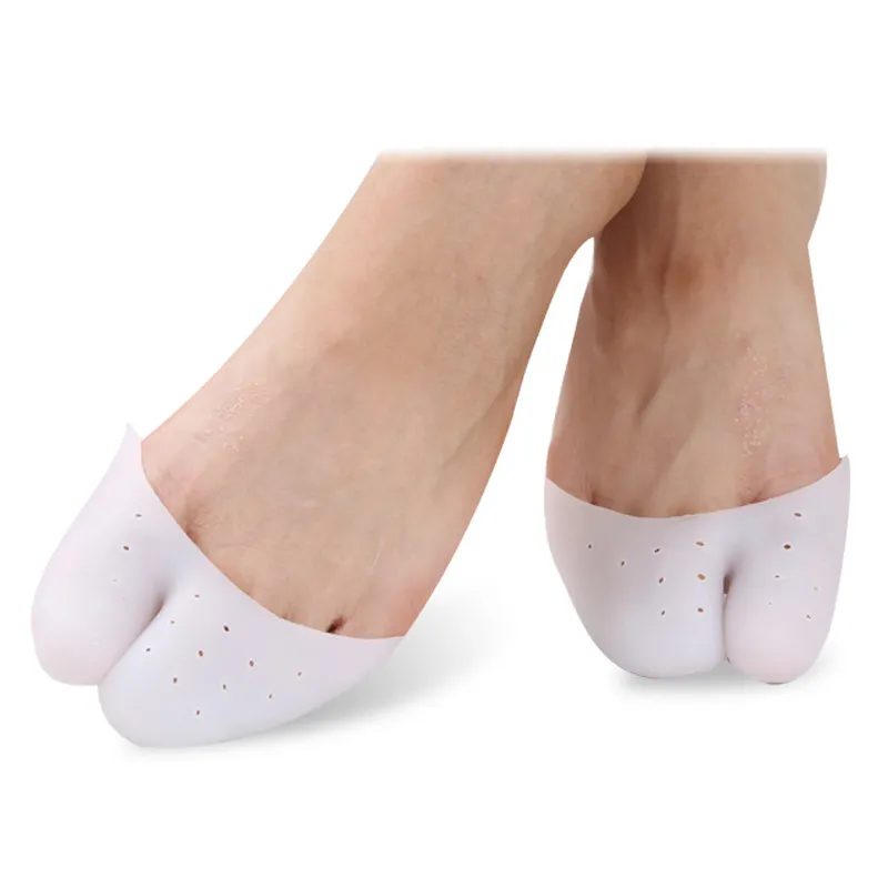 Protège-doigts Gel de silicone Chaussure de ballet Pointe Toe Cap Couvre les talons hauts Orteils pointus Protecteur de douleur Gel de silicone Coussinets souples Soins des pieds