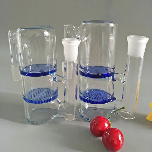 Collecteur de poussière de narguilé en verre Transparent avec disque de frittage et filtre turbo AC-008