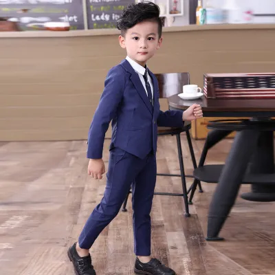 Adam Four-Piece Suit with Tie Blue | Boys' Suits & Sets | Monsoon Global.