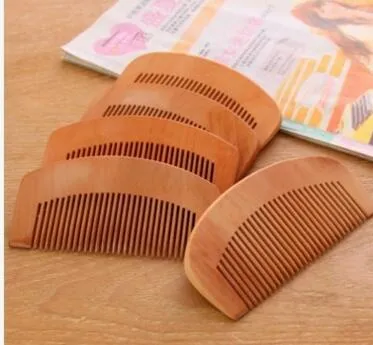 Natural peach Wood Comb Close Teeth Antistatic Head Massage hair care Wooden4636307