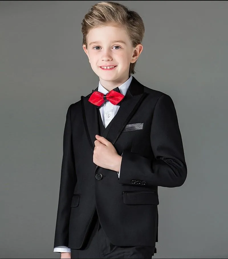 Abito 4 Pezzi Per Ragazzi Con Blazer Velluto E Paillettes | Camicia E Cravatta, Taglie 4-16 Anni, Per Matrimoni E Cerimonie