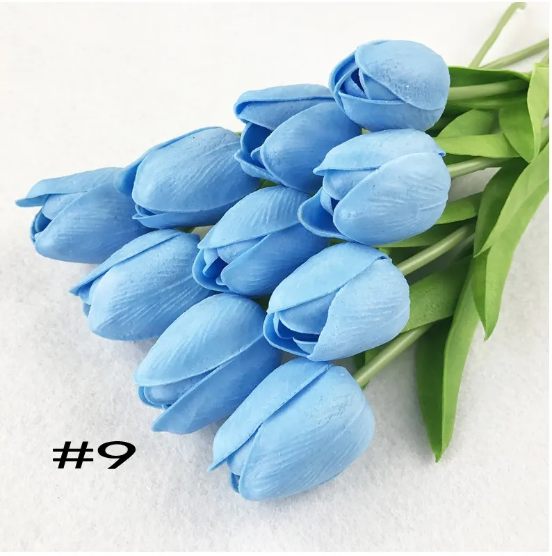 Latex Tulipes Artificielle PU Fleur bouquet Real touch fleurs Pour La Maison décoration De Mariage Décoratif Fleurs 13 Couleurs Option