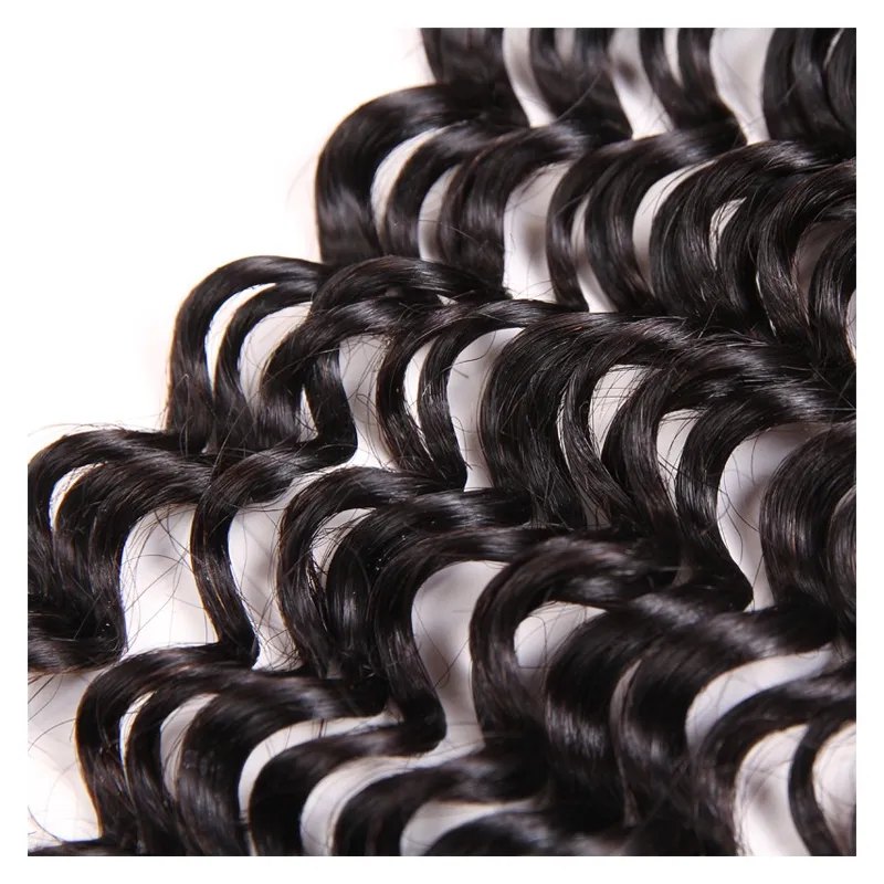 Onda de água 3 pacotes com fechamento de renda 4X4 extensões de cabelo humano peruano pacotes com cabelo de bebê 4 peças um lote 10-28 polegadas