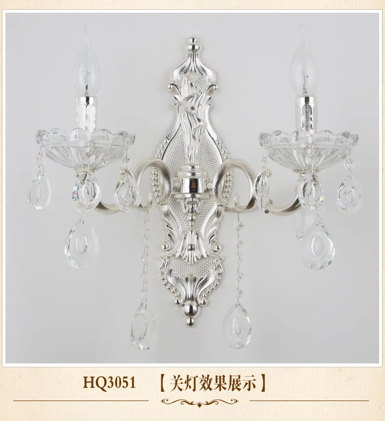 Modern crystal wall Light clear color High Quality E14 Crystal wall Lights Wall Sconces Flush Mounted k9 crystal Lighting for bedroom