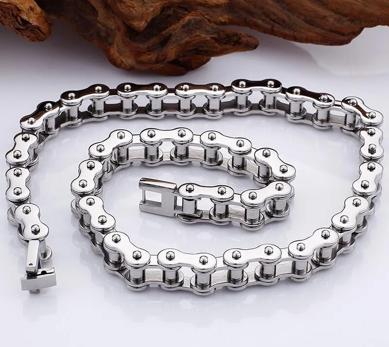 Bike chain necklace stainless steel hotsell