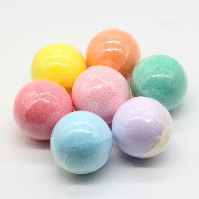 НОВЫЙ Роскошный СПА! Натуральный шарик для ванн с пузырьками и солью смешанный цвет здоровый продукт с эфирным маслом DHL доставка