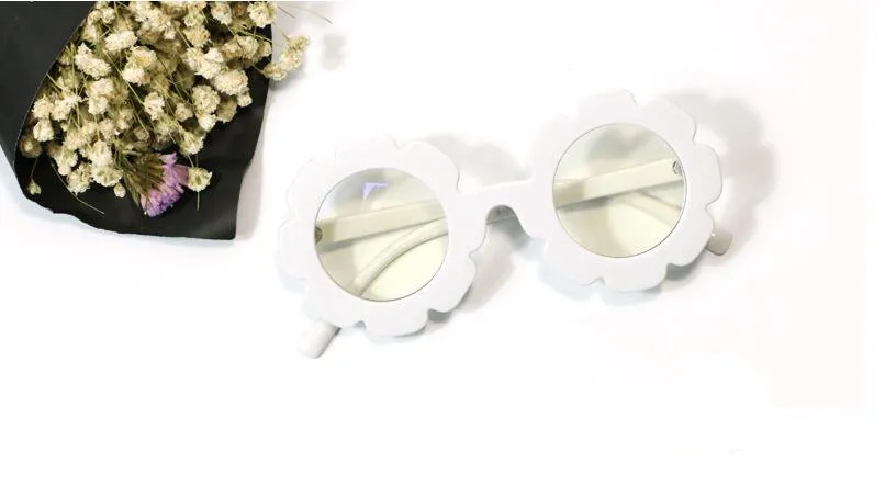 2021 Cute Flower Round kids children Sunglasses UV400 Eyewear Floral Boy girl Lovely Baby Sun Glasses