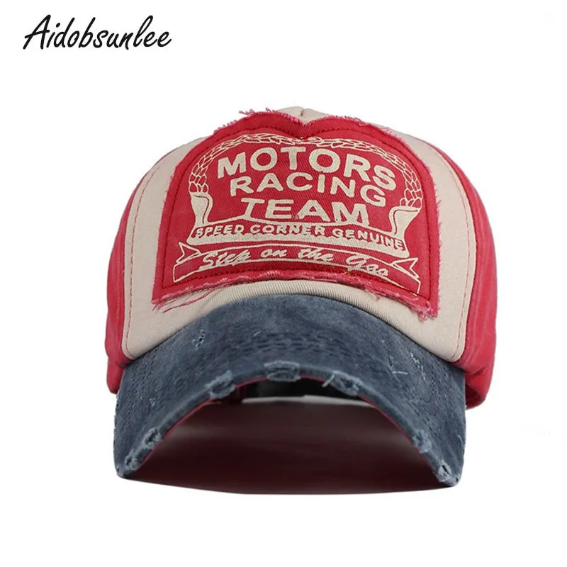 Baseball Cap Team Racing Motors Vintage Cap Cotton Trucker Hats