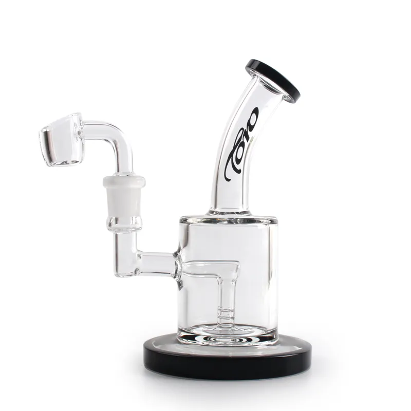 glasbong oljerigg 5MM tjocklek banger nail bongs honled 14,5MM bubbler dubbrigg Vattenpipor