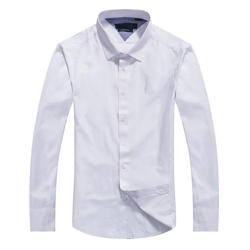 Top vente prix de gros hommes chemise col robe mode coupe ajustée à manches longues coton haut de gamme chemise hommes chemise