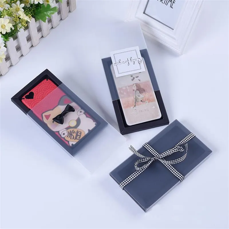 Fashion Cardboard Box Presentförpackning Telefonväska Förpackning för iPhone XS Max XR iPhone 8 Plus Cell Phone Back Cover Shell Packing