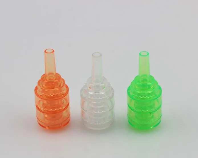 Três camadas de silenciador de filtro de cor transparente, hookah de vidro atacado, acessórios para tubos de vidro
