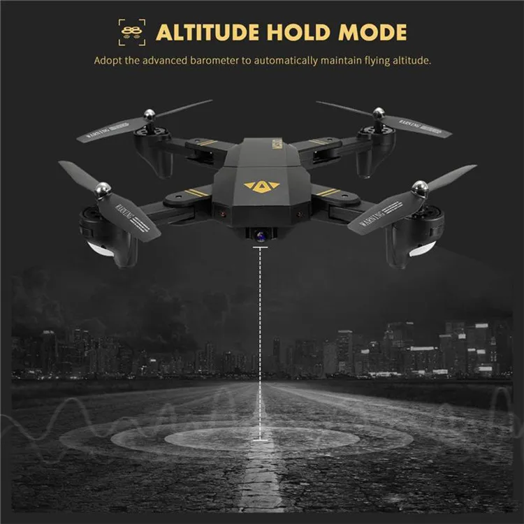 Aircraft XS809HW Aircraft WiFi FPV 24G 4CH 6 Axe Altitude Hold Fonction RC Drone avec 720p HD 2MP Drone RC Toy Foldable7149246