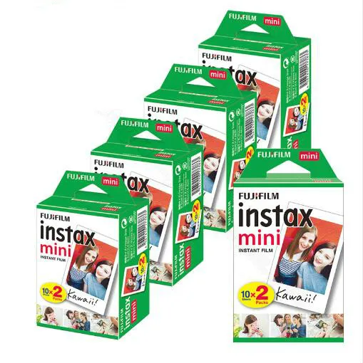 20 매 Fujifilm Instax Mini 8 필름 Fuji 7s 9 70 25 50s 90 인스턴트 포토 카메라 흰색 FilmShare SP-1 SP-2