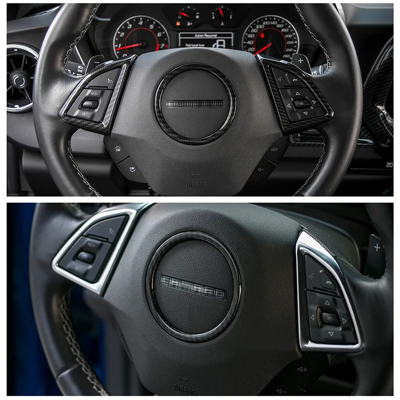 Copertura decorativa in ABS volante auto 3 pezzi Chevrolet Camaro 2017+ accessori interni Auto lo styling dell'auto