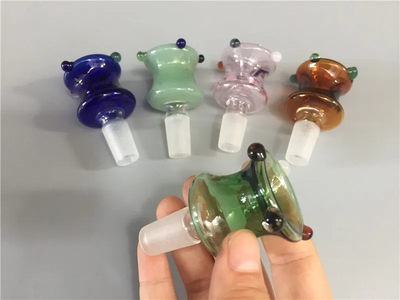 Atacado 14mm 18mm tigelas masculinas bongos de vidro slides flor tigela peça para bong cachimbos de água inebriante hitman fumar acessórios cachimbos de água taças