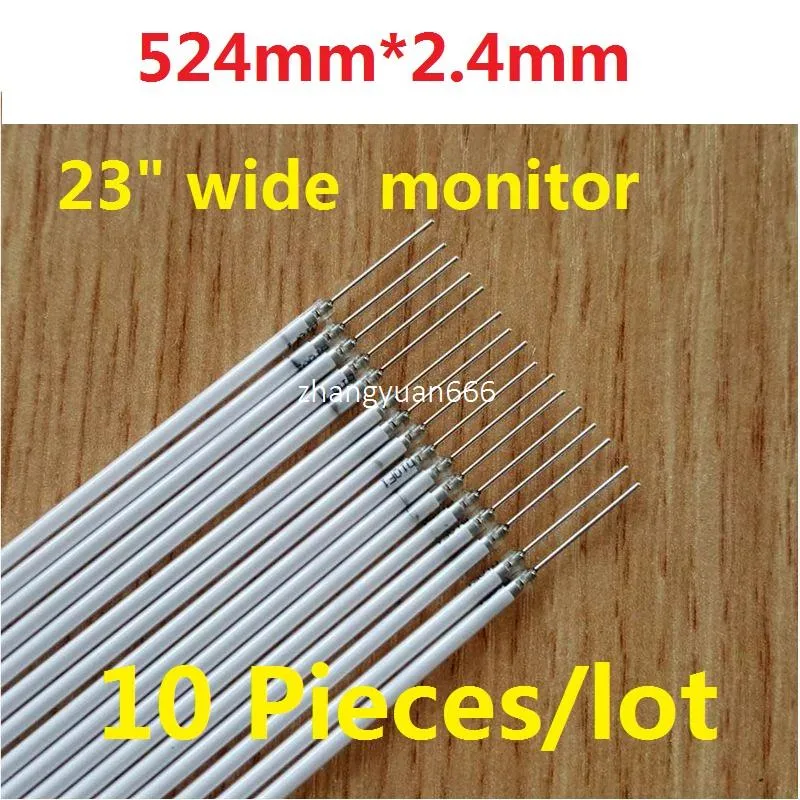 Freeshipping 524mm(52.4CM)*2.4mm CCFL lights tubes for 23"23inch wide screen monitor 10 Pieces/lot