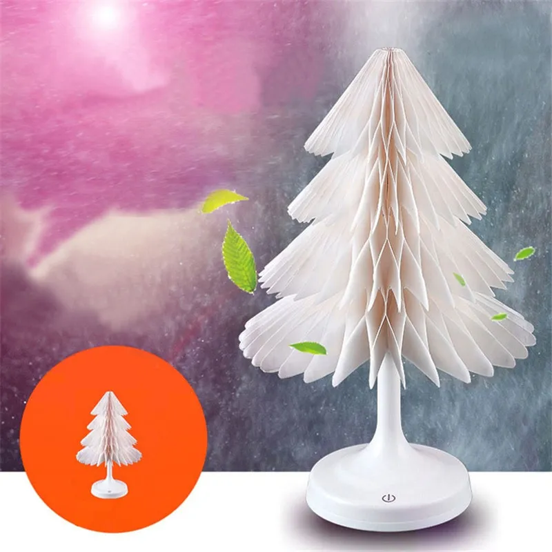 Presentes criativos Estranho Natal Luz da noite colorida Mini LED Touch USB lâmpada de mesa de carregamento da árvore do Xmas Lights, Suporte Drop Ship