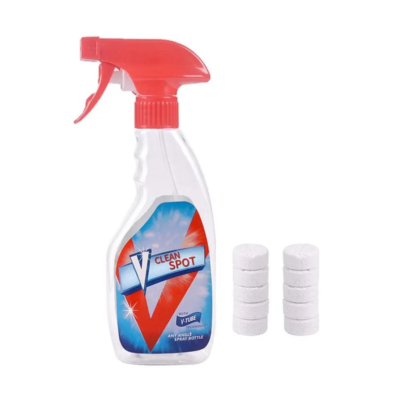 Detergente spray effervescente multifunzionale all'ingrosso impostato con smacchiatore per la pulizia della casa per tutti gli usi della bottiglia