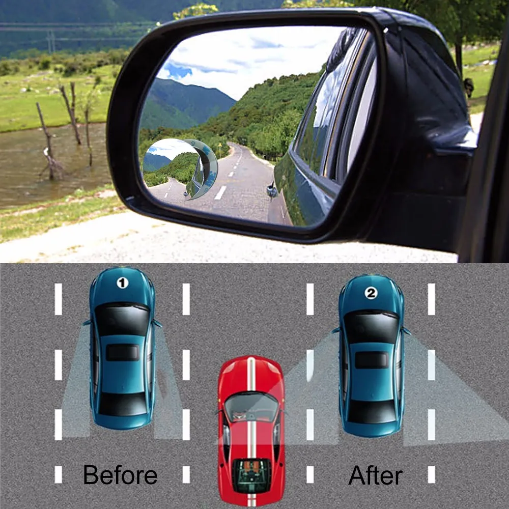 HD 2 Stück 360 ° Verstellbarer Auto-Toter- -Glas-Spiegel