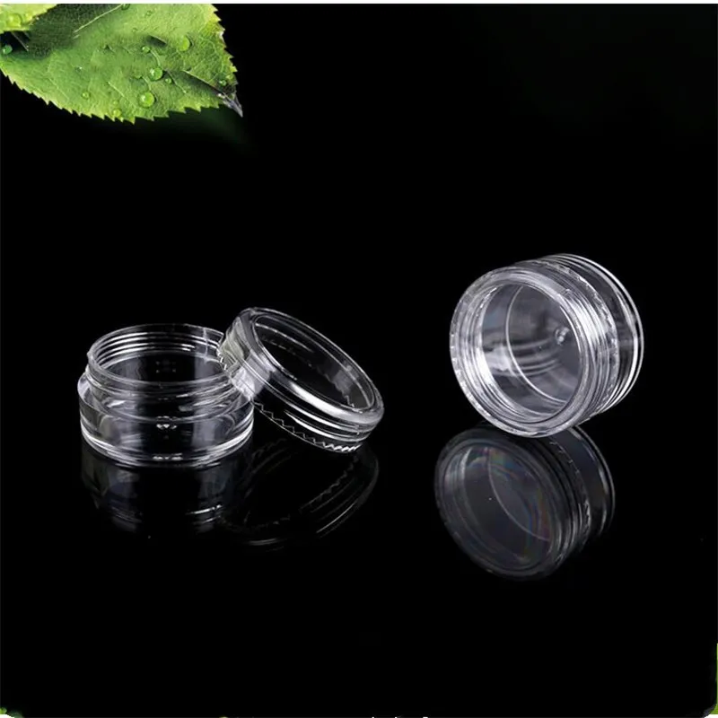 3ml/3g 5ml/5g Empty Plastic Bottle Cosmetic Samples Container for Make Up Jewelry Cream Small Clear Pot Jars