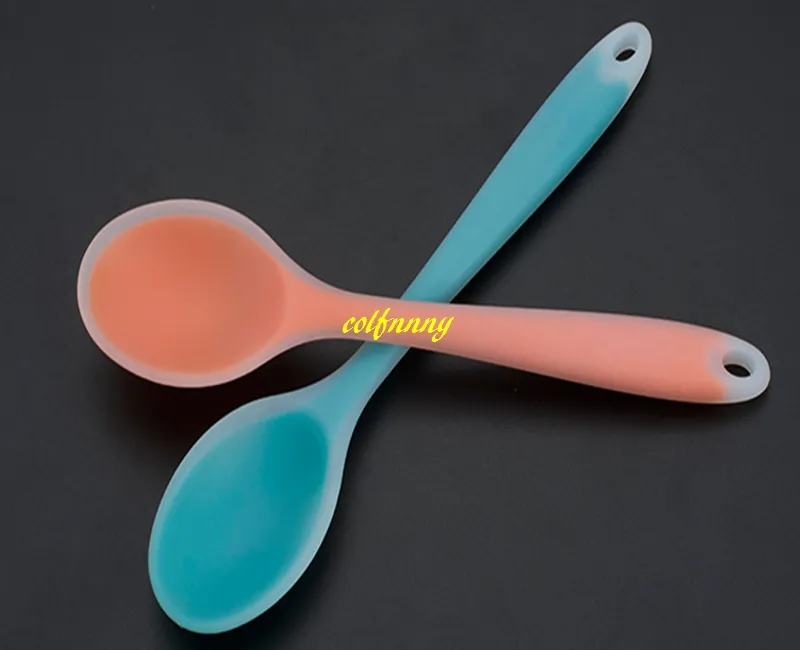 3 Cucchiai Da Cucina In Silicone Alimentare - Set Di Mestoli Antiaderenti Con Manico Lungo, Ideali Per Mescolare E Servire - Perfetti Per Uova, Pasta E Zuppe