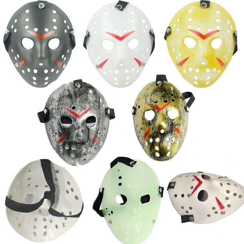 6 Stil Tam Yüz Maskerade Maskeleri Jason Cosplay Kafatası Maskesi Jason Vs Cuma Korku Hokeyi Cadılar Bayramı Kostüm Korkunç Maske Festivali Parti Maskeleri