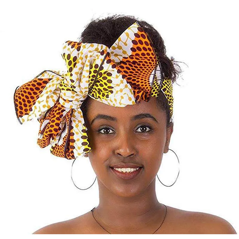 Nouveau foulard en tissu à la cire africaine foulard africain traditionnel Headtie foulard nigérian chapeaux dames Hijab Cap accessoires de cheveux