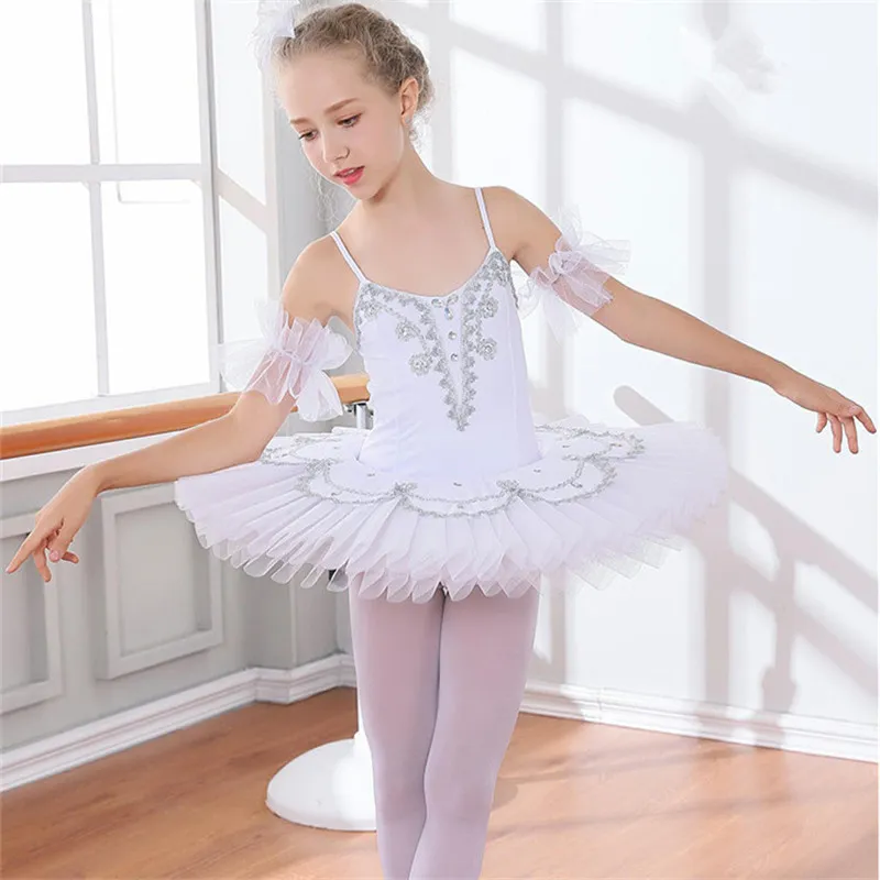 Profesional Cisne Blanco Lake Ballet Tutu Disfraz Niñas Vestido Niños Ballet Vestido Dancewear