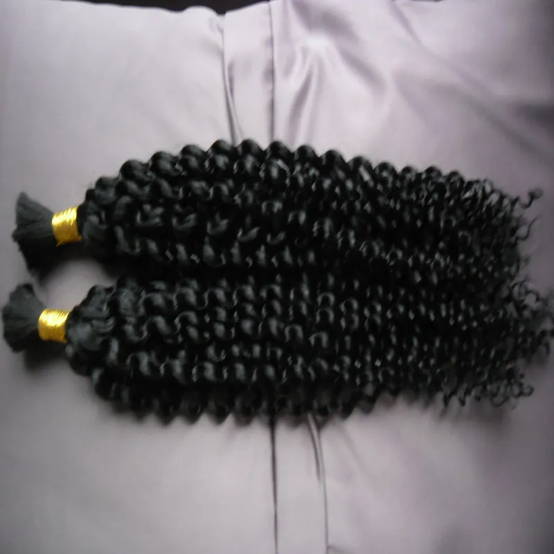 Mongoolse afro kinky krullend geen inslag menselijk haar bulk voor vlechten 100g kinky krullend Mongoolse bulk haar 1 stks menselijk vlechten haar bulk