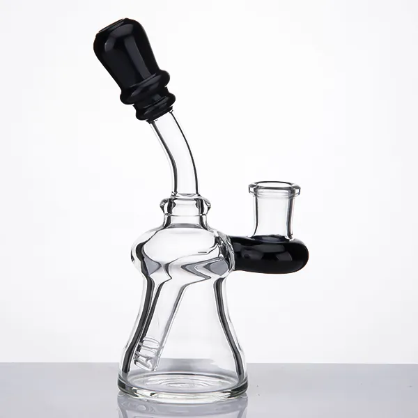 Smoking Accesories Glass Bubbler with American Color On Mouthpiece And Banger Hanger Water Pipes Glass Ash Catcher Percolator Beaker at mr_dabs
