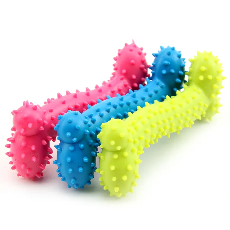 Guma Dog Toy Gumowa Molar Ząb Pet Chew Zabawki Psy Zabawki Dla Mały Pies Bryki Molarskie Molarskie Training Pet Akcesoria 11 cm DHL Freeshipping