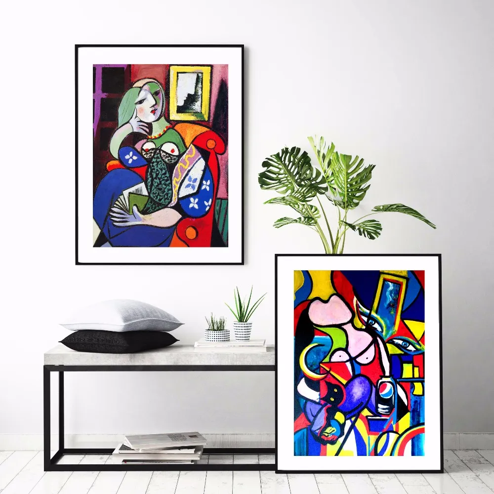 Akwarela Światowy Światowy Picasso Kobiety Abstrakcjonistyczny Malarstwo Na Płótnie Home HD Drukuj Pokój Deco Wall Art Decorate Plakat