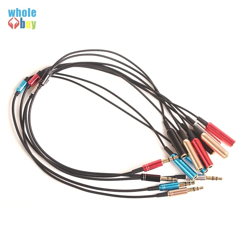 3,5 mm Jack Aux Audio Cable 1 maschio a 2 femmina cuffia Splitter Y metallo cavo di prolunga per telefono auto Tablet cavo audio 300 pz / lotto