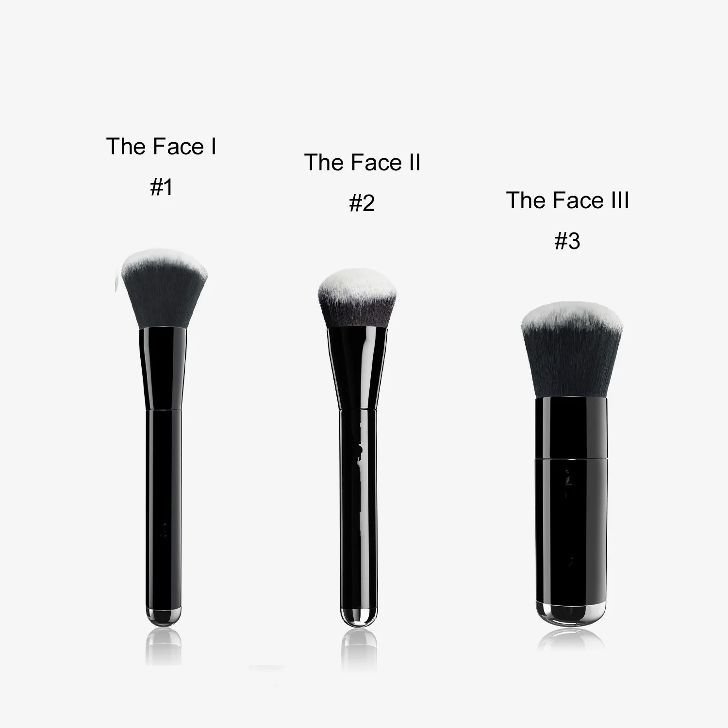 MJ FACE I / II / III Vätska Skulptur / Buffing Foundation Brush No.1 / 2/3 - Box Paketkvalitet BB Cream Foundation Skönhet Makeup Brushes