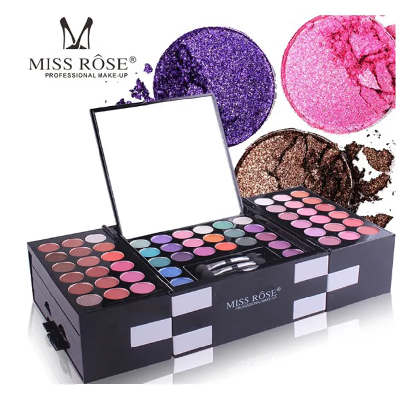 Miss Rose Matte Eyeshadow Make Up Palette Professional 142 Colors Eye Shadow Eyebrow Powder Blush Combination Makeup Set Kit DHL free