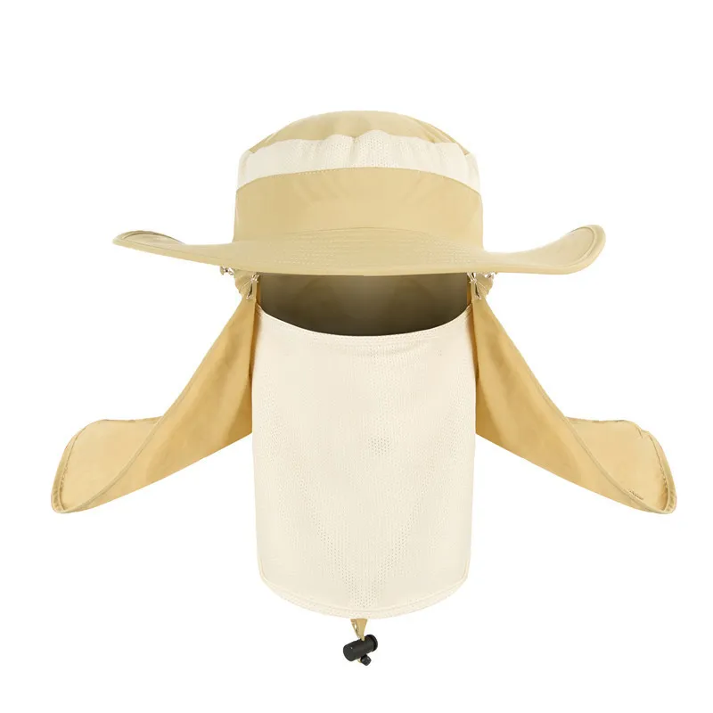 Gorra de nailon para pesca al aire libre, protector solar de verano, protección solar, cuello y cara, sombrero de pescador Anti-UV 360°, gorra con función combinada, sombreros