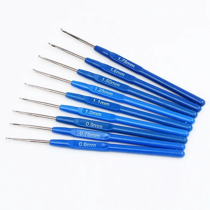 0.6/0.75/0.9/1.0/1.1/125/1.5/1.6/1.75/2mm Small Crochet Hooks Stitches Knitting Needles Handicraft Set Hand Weave Tool Sewing