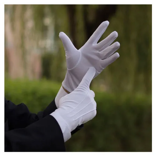 Thefound 2019 Neue Männer Baumwolle Weiß Smoking Handschuhe