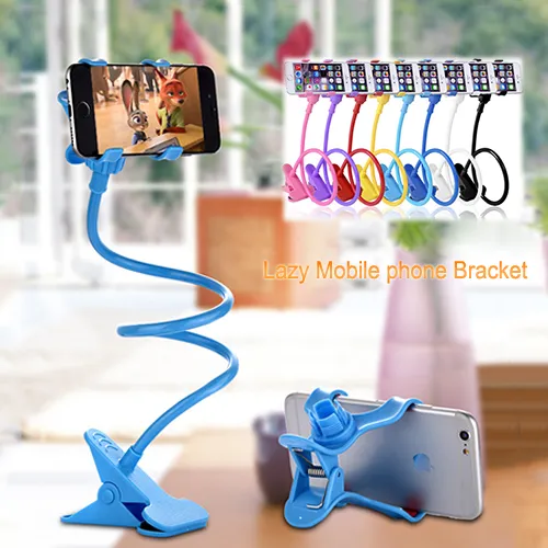 Uniwersalny Uchwyt na telefon komórkowy 360 Obrotowy Mount Elastyczny Długie Ramię Leniwy Wspornik Clamp Lazy Łóżko Tablet Samochód Selfie Klipy dla iPhone Samsung