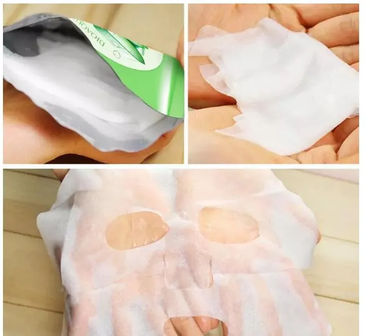 BioAqua Natural Aloe Vera Gel Face Mask Moisturizing Oil Control Wrapped Mask Shrink Pores Facial Mask Kosmetisk hudvård