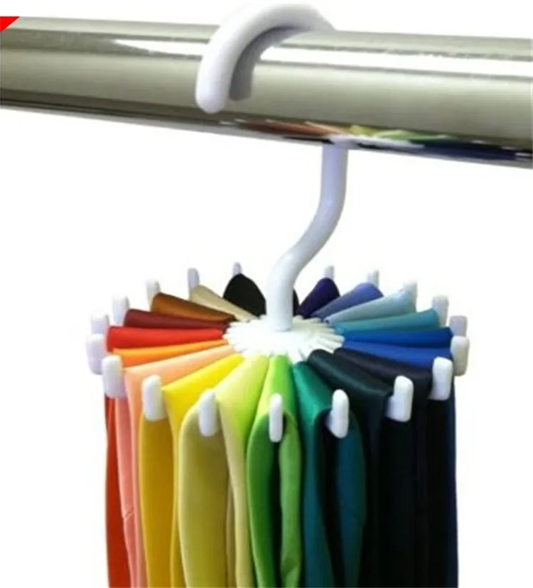 Estante giratorio para corbatas, colgador organizador de armario, almacenamiento colgante, estante para bufandas, estante para corbatas, gancho para corbatas T2I060