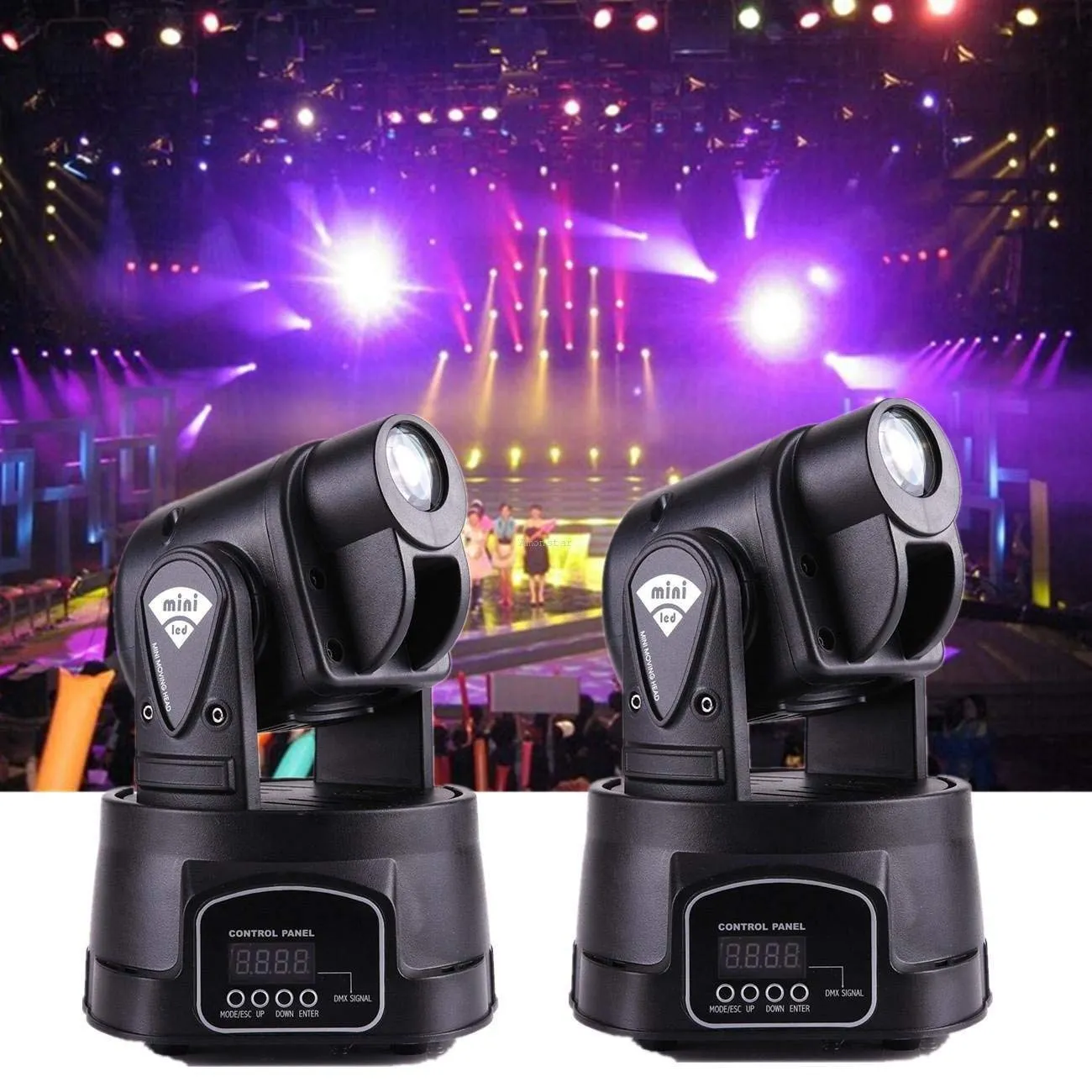 Mini LED Moving Head Light Spot RGB Podiumverlichting Party DJ Disco Club 15W RGB Veelkleurige Verandering DMX Controller Wash