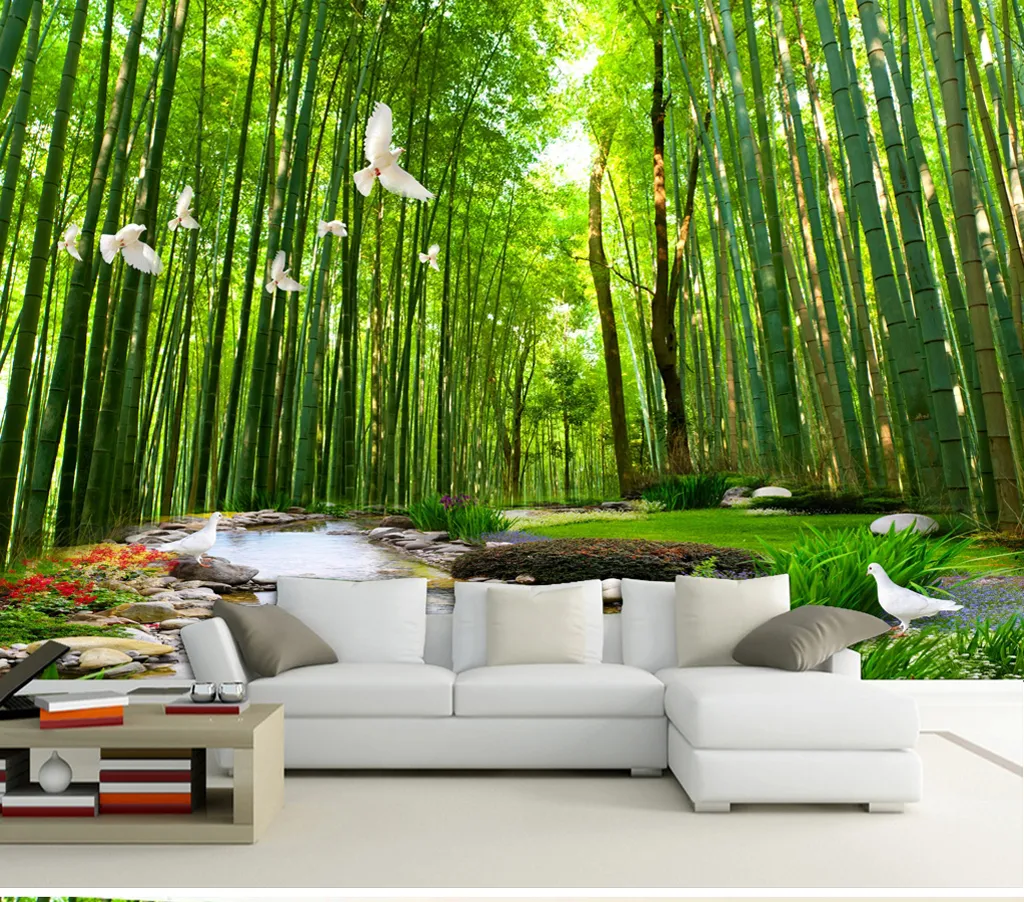 custom 3d photo wallpaper bamboo forest