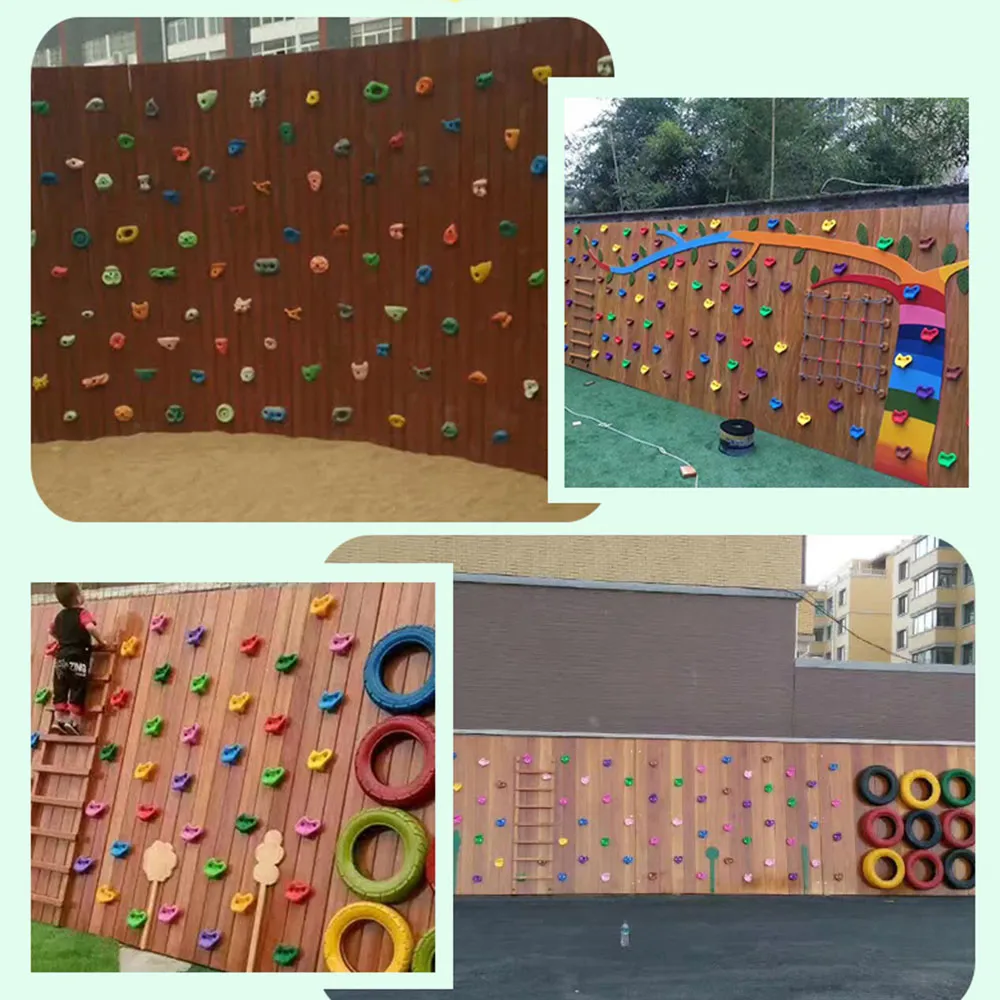 Plastklättrande väggrock håller utomhusleksakssatser Kit Rock Climbing Stone -träning som spelar utanför vuxen utomhusleksak