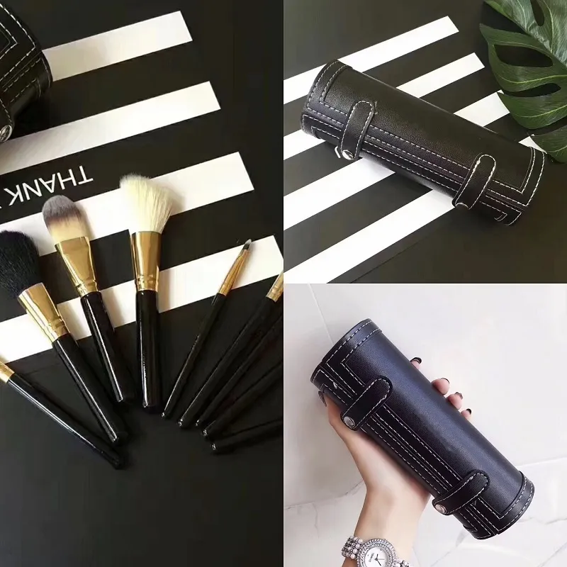 Merk 9 Stks Makeup Borstels Set Kit Travel Schoonheid Professionele Houten Handvat Foundation Lips Cosmetics Brush