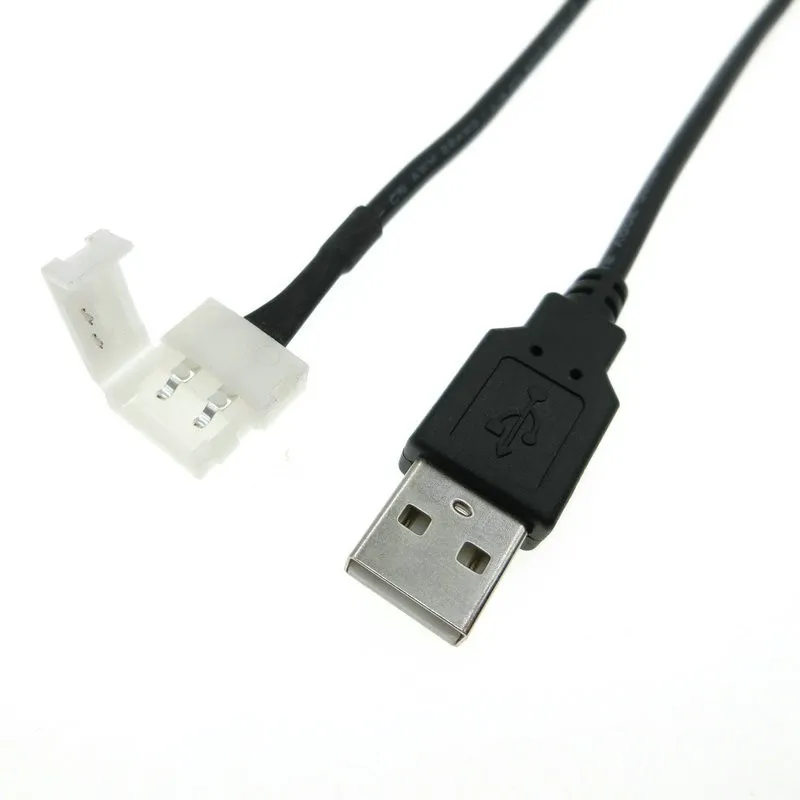5st 10st 20 st /parti 2pin 8mm /10mm gratis svetsning LED -anslutning 15 cm kabel till USB LED -remsanslutning för DC5V 5050 LED -remsa