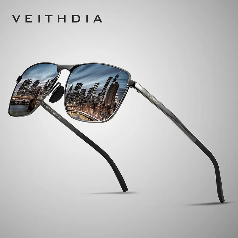 العلامة التجارية الرجال خمر مربع النظارات الاستقطاب uv400 عدسة نظارات الملحقات ذكر الرجعية نظارات الشمس للرجال النساء V2462