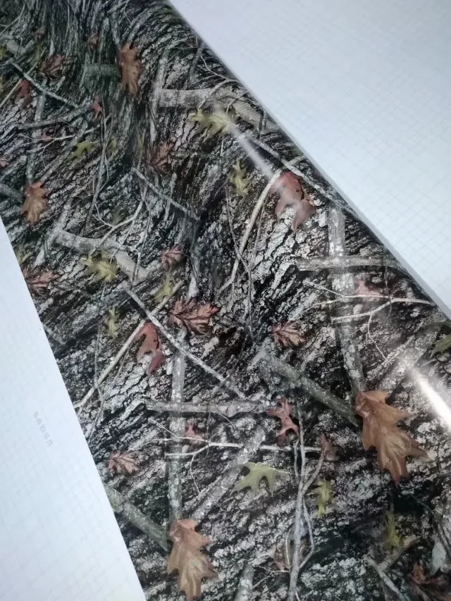 Matowy Gloss Realtree Camo Vinyl Wrap Naklejka Mossy Oak Dąb Liść Kamuflaż Samochód Wrap Camo Drzewo Drukuj 1,52 X10M / 20m / 30m / Roll